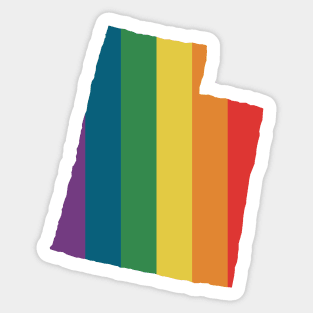 Utah State Rainbow Sticker